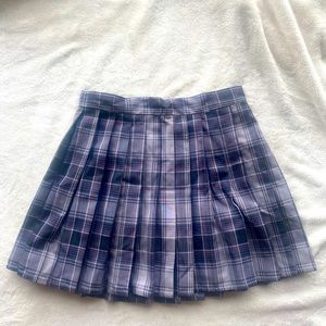 Plaid pleasured skirt